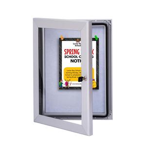 Özelleştirilebilir mantar/keçe kilidi ahşap çatkı duvar monte bülten tahtası vitrini duyuru panosu - Product Image 2