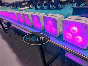 งานแต่งงานเวทีงานปาร์ตี้ 3x18w RGBWAUV 6in1 LED Par ไร้สาย DMX แบตเตอรี่ขับเคลื่อน Uplight - Product Image 4