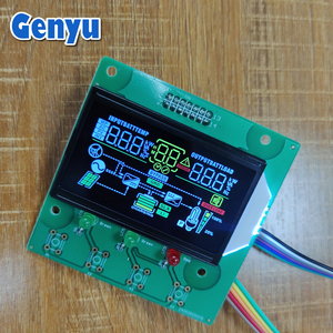 Kunden spezifischer LCD-Hersteller Chip an Bord Schwarzer Bildschirm 6-stellige HT1621-Farb-Sieben-Segment-Anzeigemodule für USV-Strom versorgung - Product Image 5