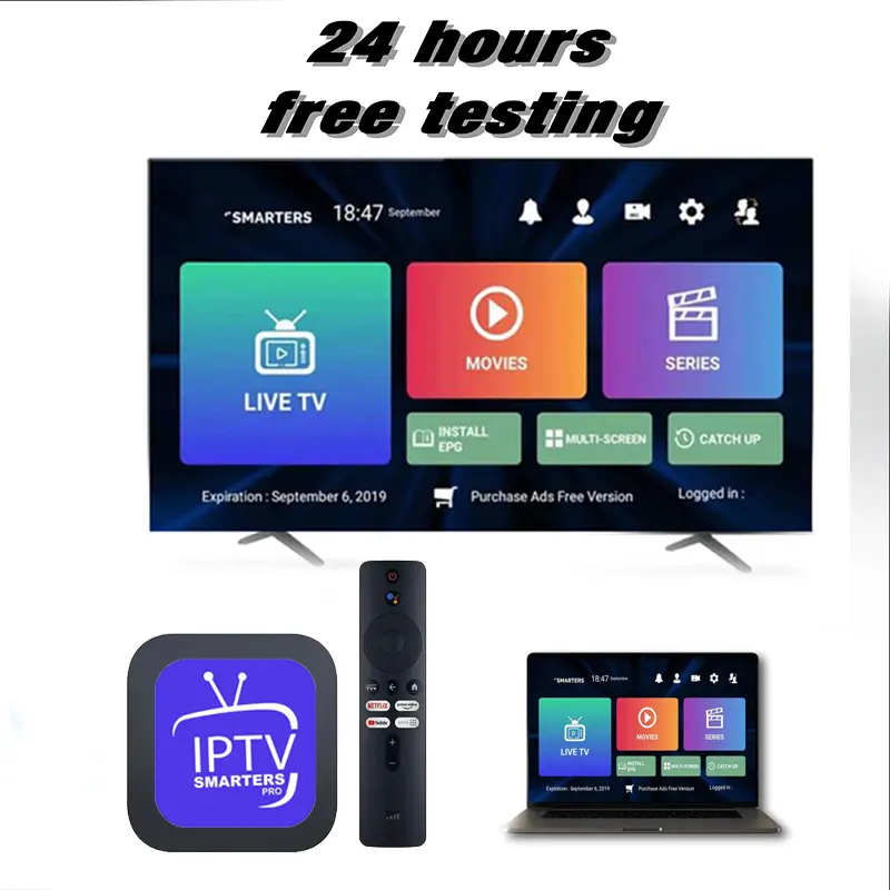 กล่องสมาร์ททีวีการสมัครสมาชิก Iptv 12 เดือน Iptv M3u พร้อมแผงผู้ค้าปลีก Iptv สําหรับกล่องทีวี Android