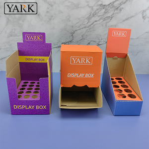 Cajas de exhibición de mostrador de cartón corrugado impresas personalizadas para Barra de energía y barra de chocolate Lámina de oro y manejo de grabado - Product Image 5