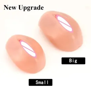 Realistis lubang Vagina Chastity Cage dengan 4 ukuran Penis cincin untuk pria kurva Vagina tekstur Cock Lock Bondage mainan seks untuk Gay Sissy - Product Image 2