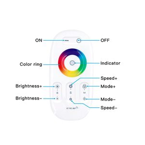 Высококачественный 3CH 4CH 2,4 ГГц RF Touch RGB RGBW PWM управление беспроводной сенсорный пульт дистанционного 2,4 RGB RGBW светодиодный контроллер - Product Image 3