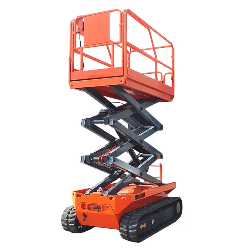 Japan Yanmar Kubota Diesel Engine Electric Remote control tracks crawler scissor lift aerial platform