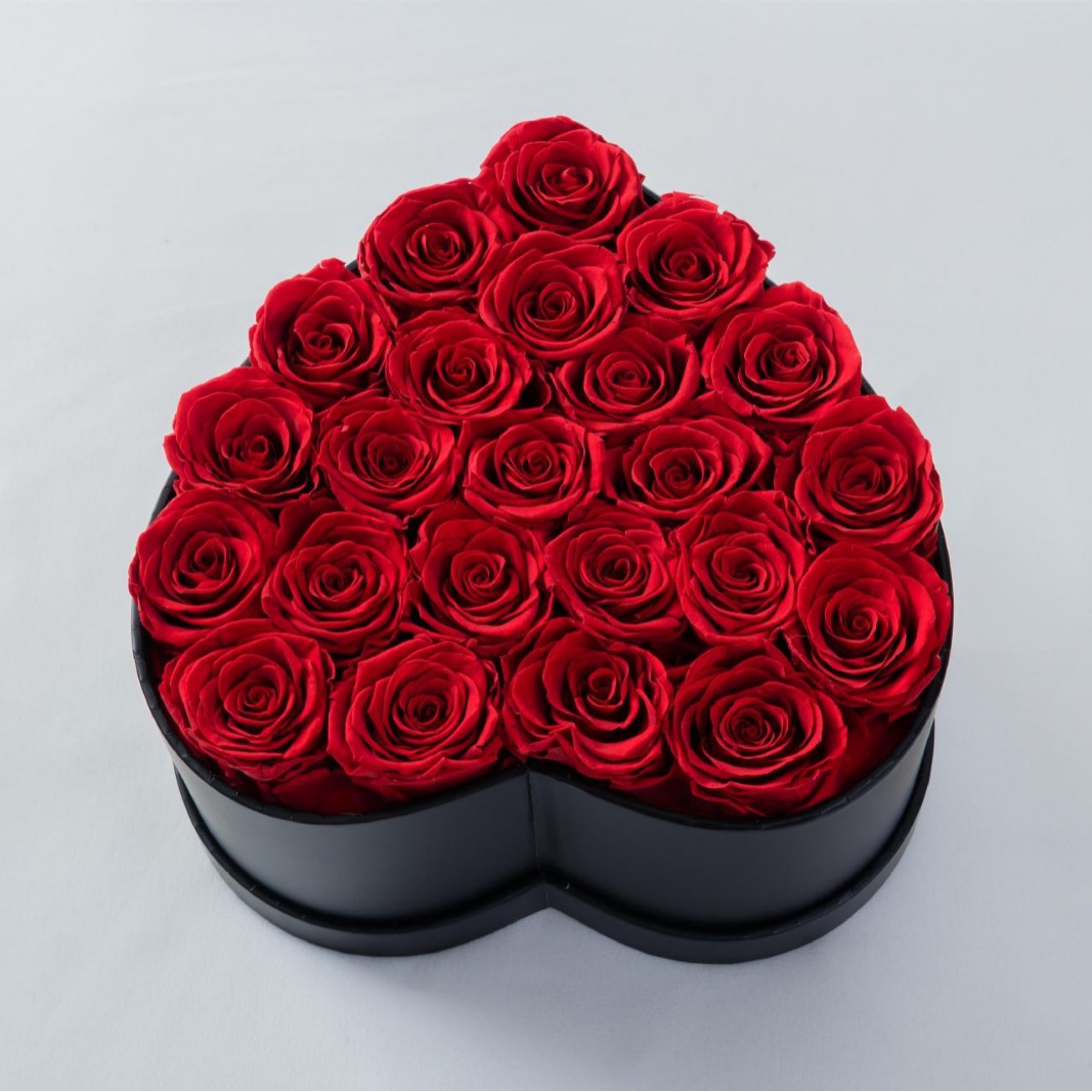 Coffret coeur 23 roses