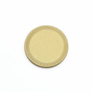 Wholesale Precision 40mm Gold-Colored Brass Challenge <strong>Coin</strong> Blanks Acrylic Display <strong>Box</strong> Threaded Edged Metal Circle Frosting - Product Image 2