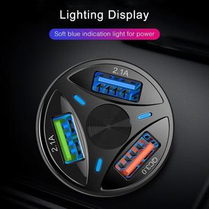 2025 sıcak satış yeni hızlı telefon şarj güç adaptörü QC 3.0 On-Board 3A 12V hızlı araba şarjı telefon üç USB çoklu Port ile - Product Image 5