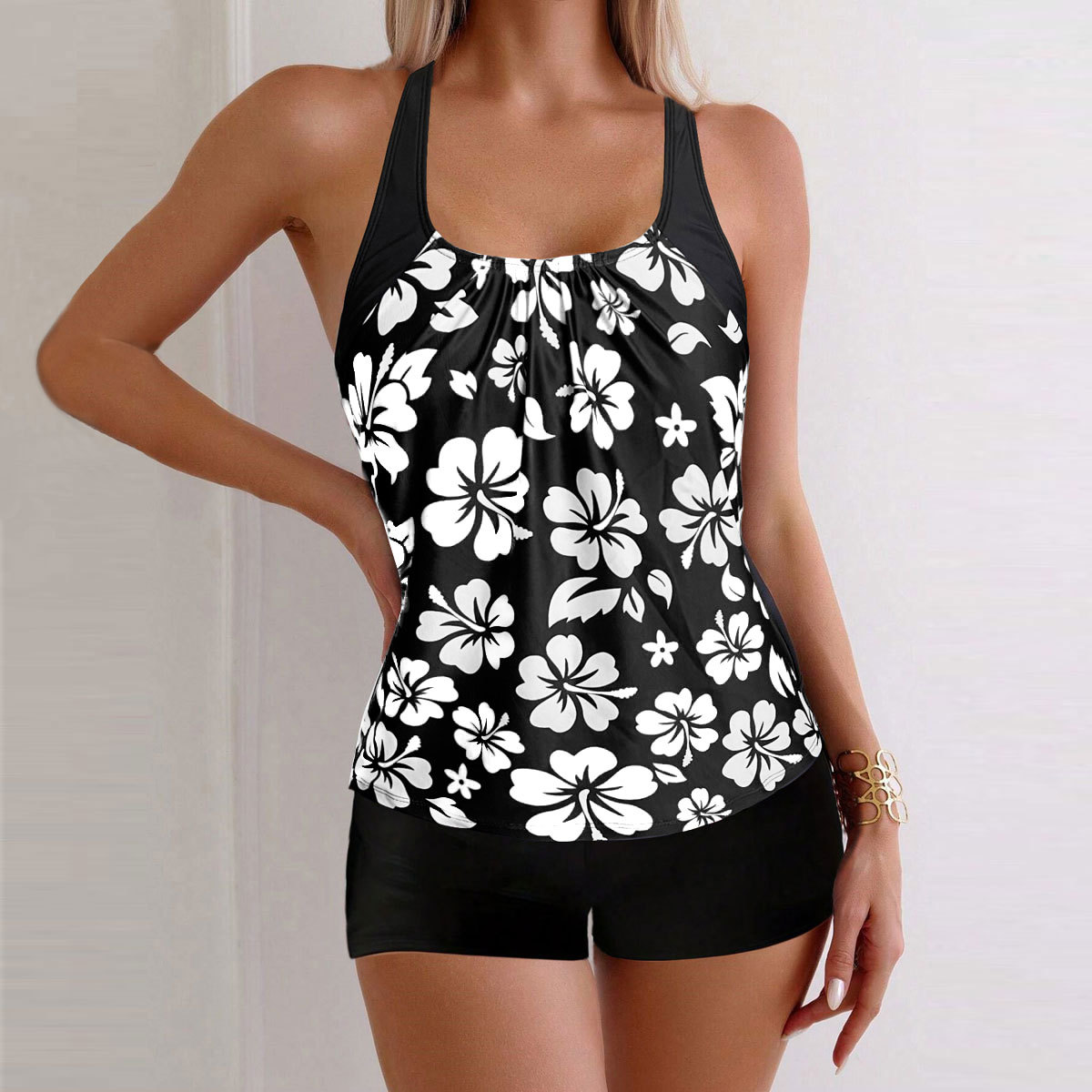 Fleur noire et blanche