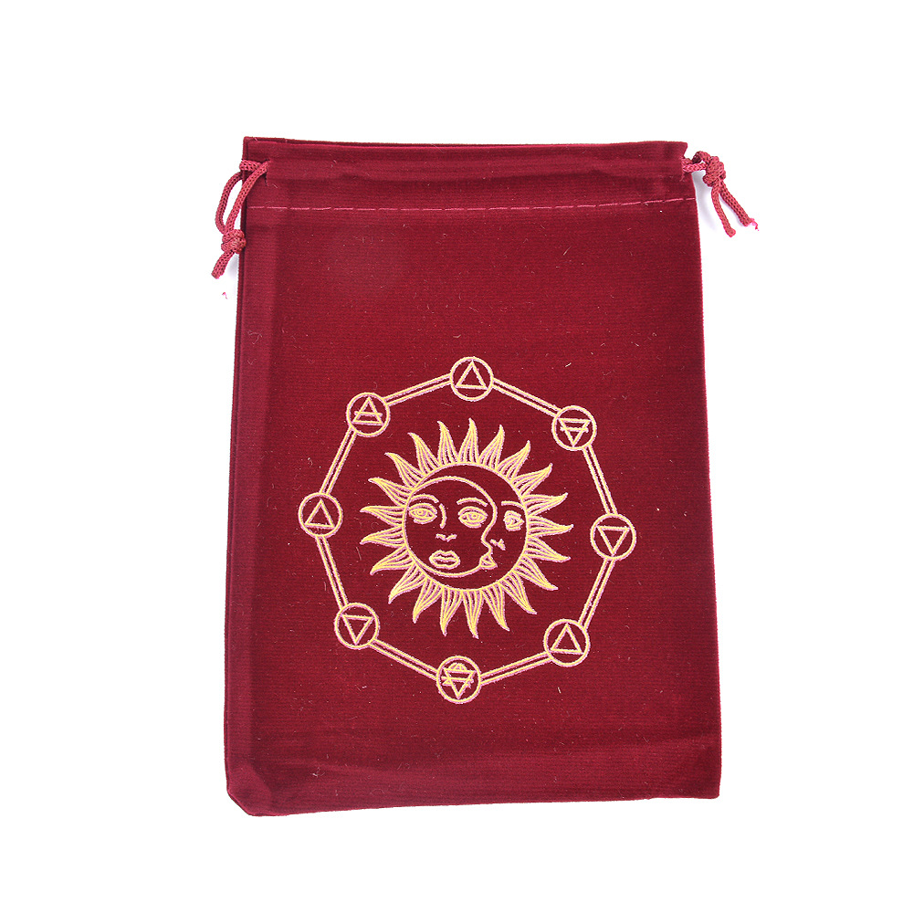 Tarot en flanelle rouge vin 5-1318cm
