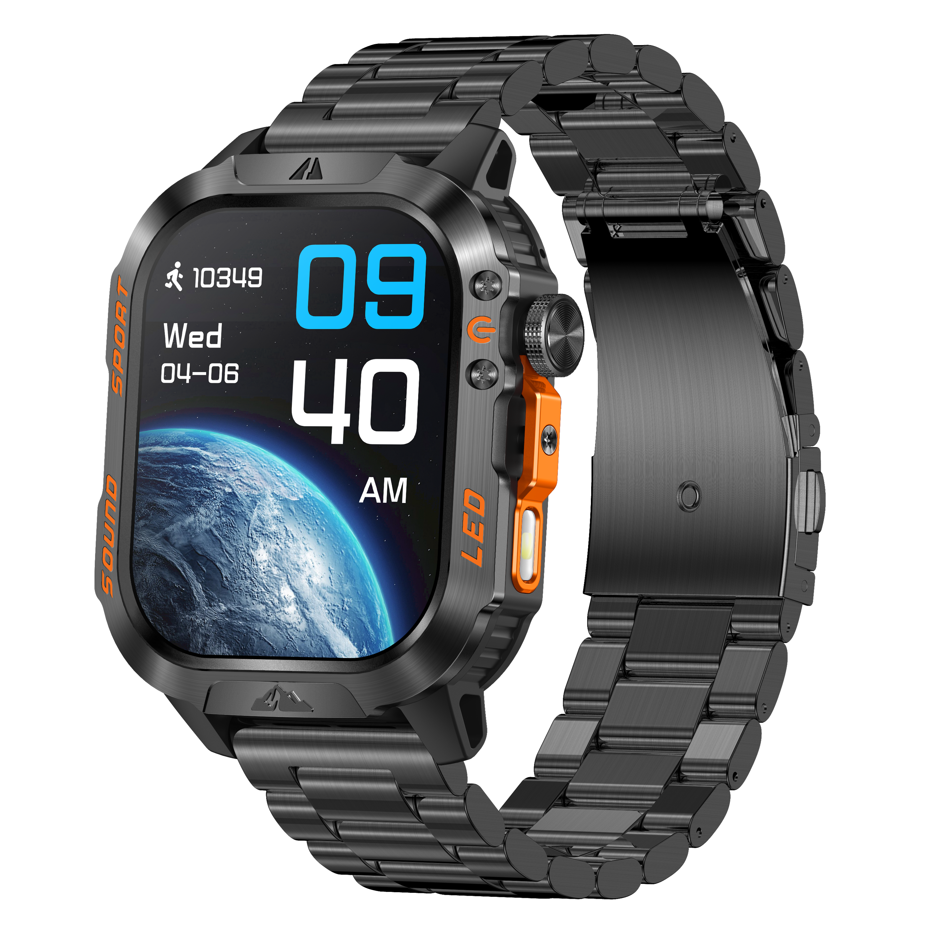 Bracelet de montre en acier noir