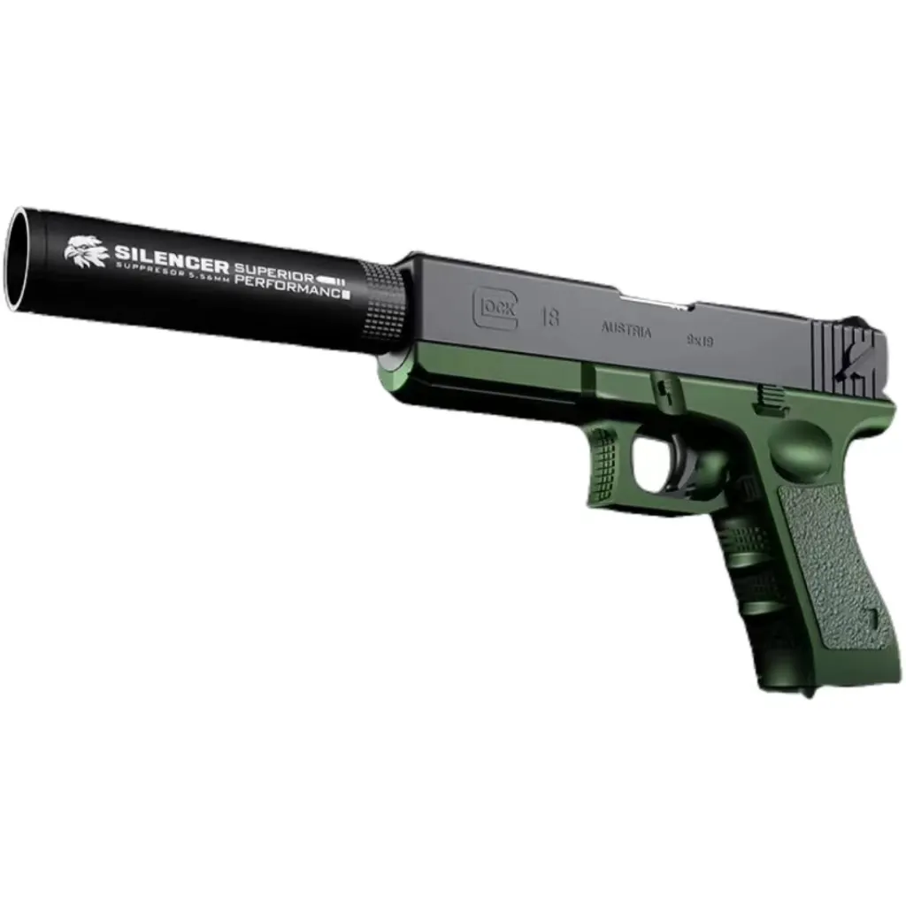 Glock pistola de brinquedo de brinquedo para meninos, modelo de simulação de movimento de atirador, pistola de bala macia