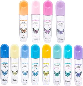 Pacchetto personalizzato punta scalpello evidenziatori 12 colori graziosi Set di penne evidenziatore per gli studenti delle scuole ufficiale di cancelleria - Product Image 6