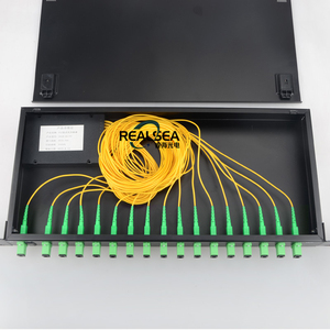 Caja de terminación óptica de fibra óptica de 12 y 24 puertos, cajón tipo 1U, Panel de parche de 24 núcleos con adaptadores SC/APC y montaje de coletas - Product Image 3
