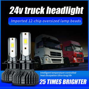 หลอดไฟ LED 110W 36800LM 24V สำหรับรถบรรทุกหลอดแอลอีดี H7ระบบคานบัสถอดรหัสไม่ผิดพลาดลำแสงต่ำ H4 LED H3ไฟหน้า H1 - Product Image 5