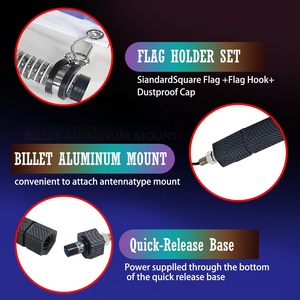 Yağ Spiral COB LED kırbaç ışıkları ile yan yana RF/APP kontrol RGB kovalayan Led anten için kırbaç UTV ATV Buggy RZR Can-Am - Product Image 5