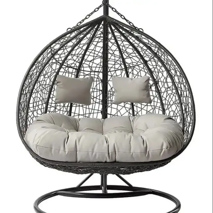 Melhor Alta Qualidade Rattan Egg Chair Swing Outdoor Jardim Pátio Móveis Set