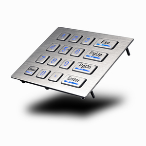 IP65 Wasserdichte 16-Tasten-USB-Metalltastatur mit LED-Hintergrund beleuchtung 4x4 Vandalen sicher für industrielle Anwendungen - Product Image 4