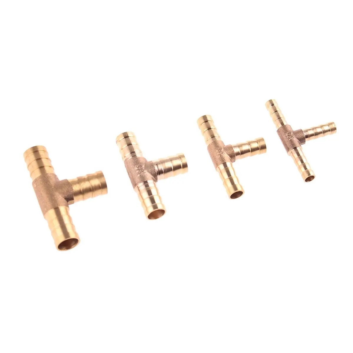 Brass Barb Pipe Fitting 2 3 4ウェイコネクタFor 4ミリメートル5ミリメートル6ミリメートル8ミリメートル10ミリメートル12ミリメートル16ミリメートル19ミリメートルホース銅Pagoda Water Tube Fittings