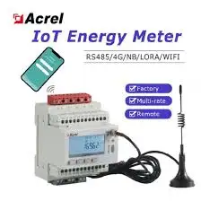 Acrel compteur d'énergie sans fil 3 phases sur rail Din LR/2G/4G/NB transmission de données pour plate-forme cloud IOT lecture de compteur à distance