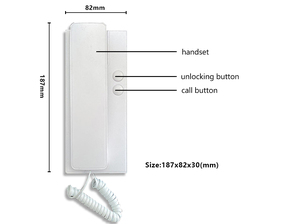 Multi apartamento Audio puerta teléfono sistema de intercomunicación con cable Audio puerta teléfono intercomunicador con teléfono para habitaciones planas
