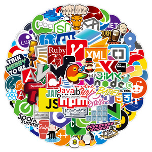 108Pcs <strong>Programming</strong> App <strong>Software</strong> Data Stickers for <strong>Computer</strong> Notebook Luggage Laptop Waterproof Sticker - Product Image 4