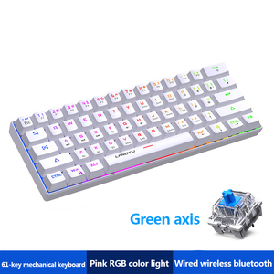 Luz mixta con cable 61 teclas adecuadas para niñas Teclado mecánico Juego de computadora de escritorio 61 Teclado mecánico - Product Image 4