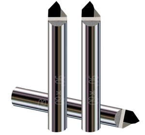 Tungsten Steel material PCD Diamond <strong>chamfer</strong> 90° Milling Cutter PCD <strong>end</strong> <strong>mill</strong> for copper aluminum acrylic