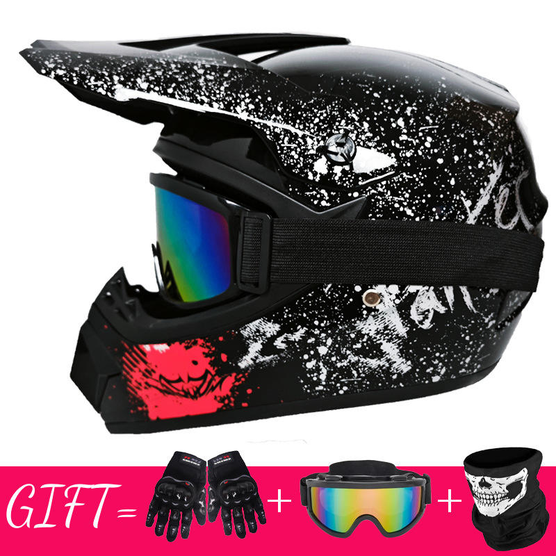 225 Lunettes florales noires.Gants.Masque Grimace