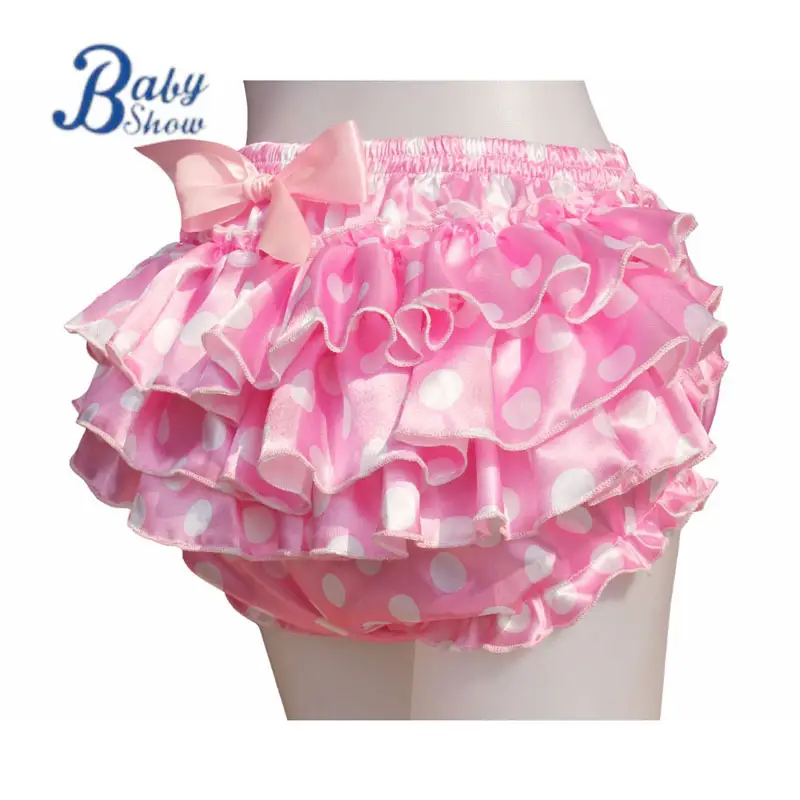 Babyshow DDLG-bombachos de seda con borde de encaje para bebé adulto, bragas de PVC con volantes, cubierta de plástico de doble capa