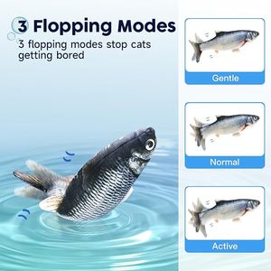 Juguetes para mascotas Flopping Fish Moving Cat Kicker Floppy Fish Wiggle Fish Catnip Motion Gatito Juguetes interactivos para gatos - Product Image 3