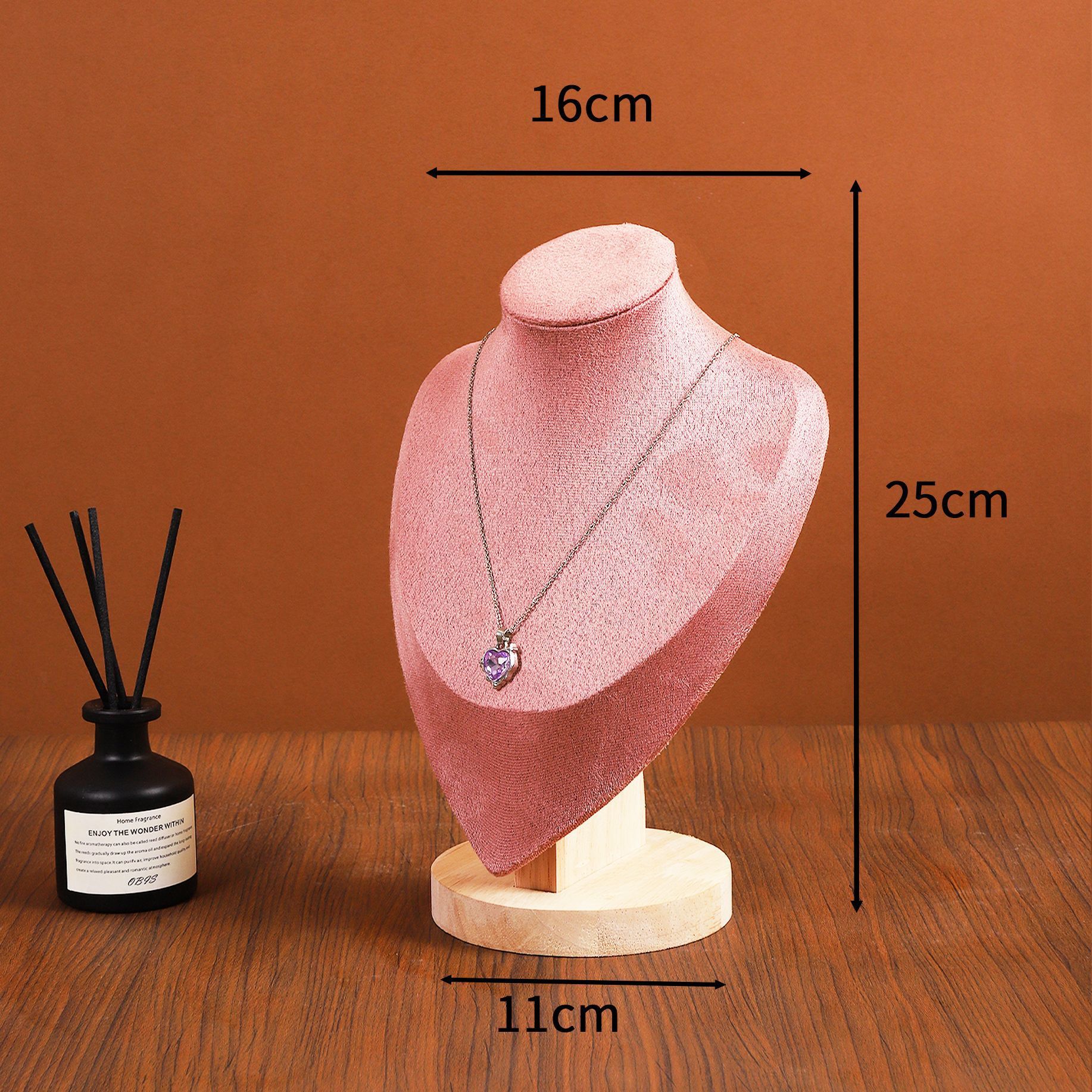 Estante de madera para retratos - rosa, tamaño mediano