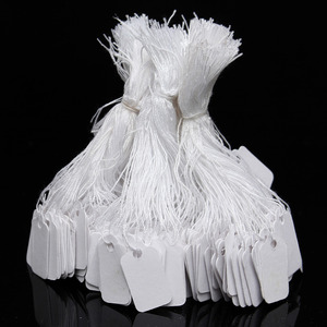 Cotton <strong>String</strong> <strong>White</strong> Blank <strong>Tags</strong> 500pcs per Bundle FSC Certified Paper for Garments Shoes Bags Write Your Own Messages - Product Image 5