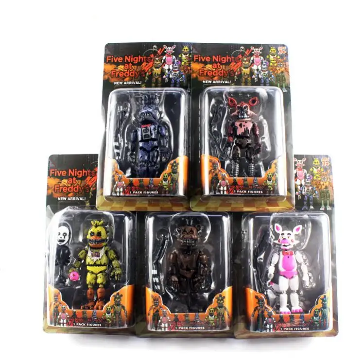 Schlussverkauf Spielzeug kann montiert werden 6 leuchtende Action-Figur Puppe Blisterbär fünf Nächte bei Freddy 2 Generation 6 Modelle PVC Unisex