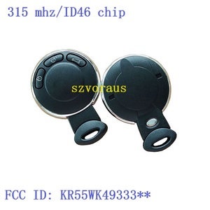 Mini Cooper akıllı anahtar B için 3 düğme uzaktan anahtar Fob-Logo olmadan mw 315 mhz/without çip FCC ID: kr55emergency 49333 ** acil anahtar ile - Product Image 2