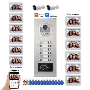 Factory Price 7 Inch 1080P Touch Screen <strong>Monitor</strong> Video <strong>Intercom</strong> <strong>System</strong> with 2MP HD and Wide Angle <strong>Camera</strong> for 12 Apartments - Product Image 1