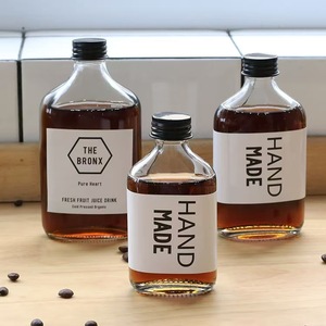 100毫升迷你酒瓶可重复使用的带盖玻璃烧瓶透明空酒精射瓶小香槟瓶 - Product Image 2
