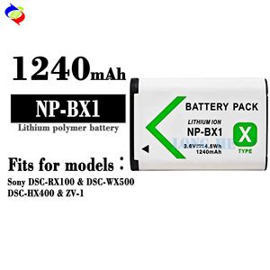 Lityum iyon lityum polimer piller Sony NP-BX1 1240 4.5 DSC-RX100 DSC-WX500 kamera pil için DSC-HX400 mAh ZV-1 V - Product Image 2