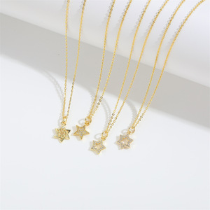 Cross-Border High-Level Design Star Stars Pendant Necklace Cold Style Heart Pattern Clavicle <strong>Chain</strong> Internet <strong>Red</strong> Fashion