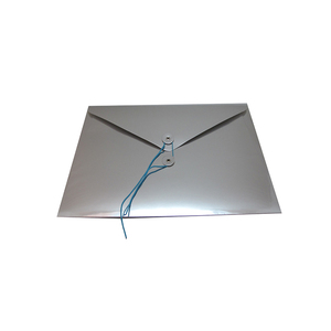 Hersteller Kunden spezifische Druck verpackung schwarzbrauner Kraft papier umschlag mit Knopf-und Schnur verschluss - Product Image 1