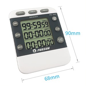 Portable Teaching ABS Plastic Surface Mini Digital LED Screen 3 Channel Alarm Remind Manual Electronic Countdown <strong>Timer</strong> Stopwatch - Product Image 6