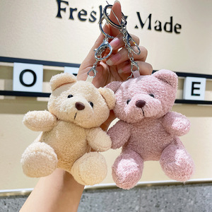 11cm sevimli karikatür ayı peluş anahtarlık kolye oyuncak yumuşak hayvan bebek anahtarlık Kawaii ayı dolması oyuncaklar çocuk çocuklar çanta kolye - Product Image 2
