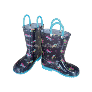 ที่เรียบง่ายและแบบพกพา-พิมพ์ PVC rainboots - Product Image 1