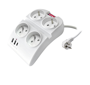 Soporta tomas de carga rápida NF ceteficación OEM ODM 4 tomas de escritorio con USB e interruptor - Product Image 1