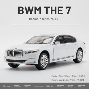 For BWM 760LI Diecast <strong>Model</strong> Metal Toy Cars with Sound and Light Pullback Decorate Ornament Coche Modelo Del Metal - Product Image 6
