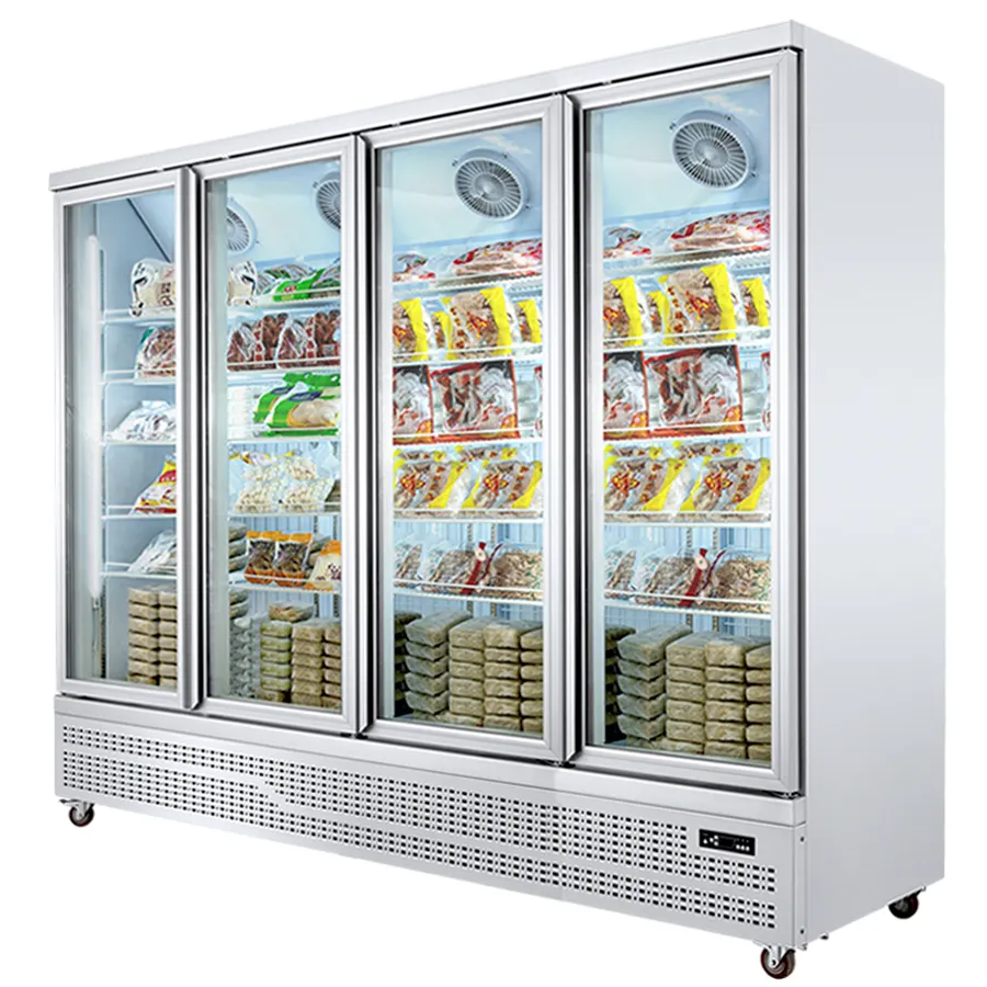 Magasin Commercial, 20 pièces, écran couleur, réfrigérateur avec 4 portes en verre