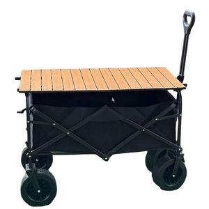 Kereta dorong roda besar portabel, kereta dorong pantai mobil troli dapat dilipat dengan pegangan yang dapat disesuaikan untuk luar ruangan - Product Image 2