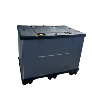 Wholesale Price Heavy Duty Nestable Plastic Sleeve Box Solid Bulk <strong>Container</strong> for Auto Part <strong>Logistics</strong> Storage Easy Collapsible Box - Product Image 1