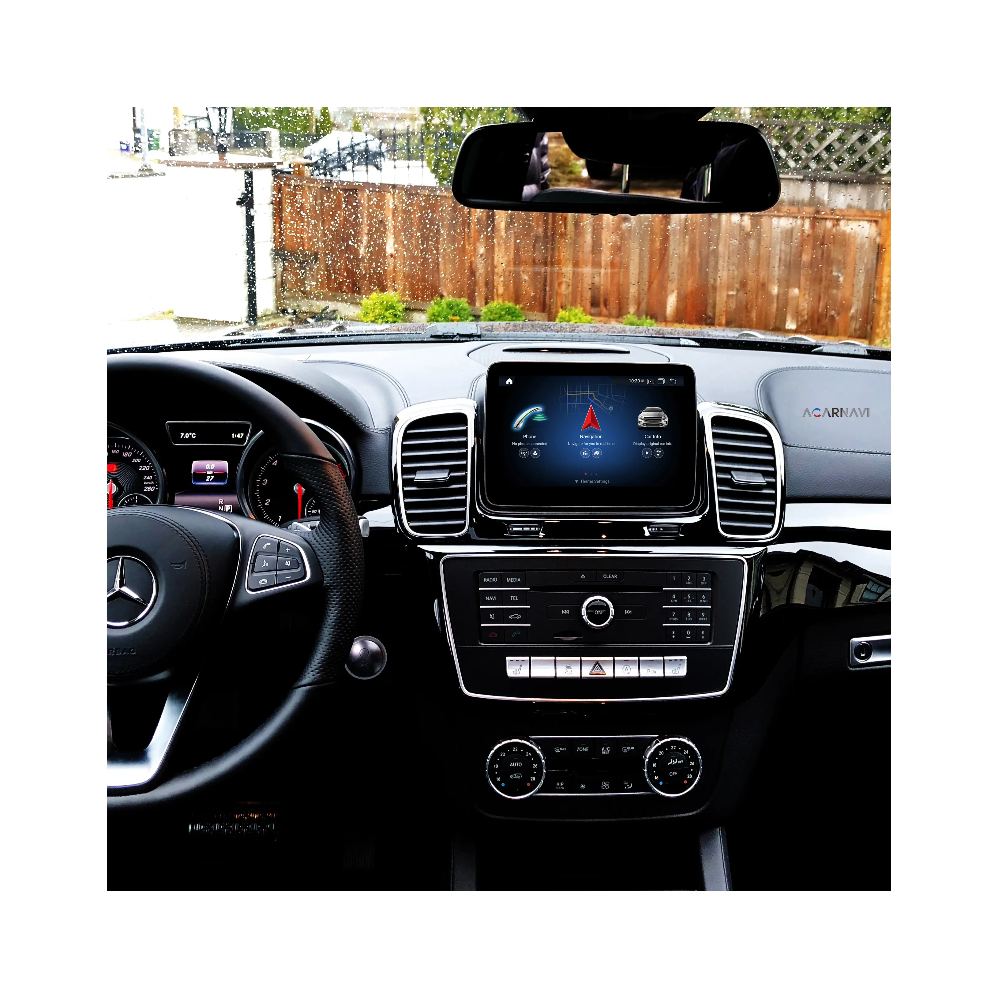 Acardash Android 11 8 + 256g Android Screen Display Car Stereo Radio Navegação GPS Para Mercedes Benz GLE GLS NTG5.0