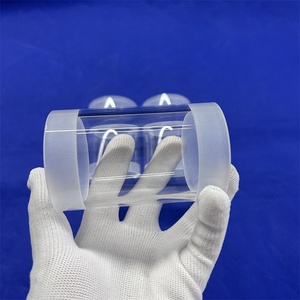Customized Heat Resistance Laboratory glassware clear Round <strong>Domed</strong> with Grinded Frosted Plug Transparent Quartz test <strong>Tube</strong>