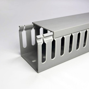 60*60mm PVC Fire Rated <strong>Trunking</strong> Wide Tooth PVC Cable Management <strong>Trunking</strong> <strong>Low</strong> Smoke Cable <strong>Trunking</strong> - Product Image 2